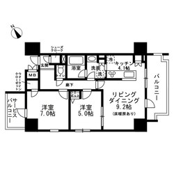 レジディア町屋の物件間取画像